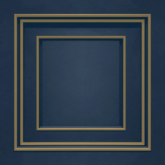 Belgravia Decor Amara Panel Navy/Gold Wallpaper