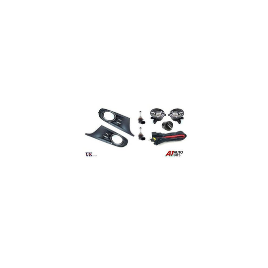 Vw Golf Mk6 6 09 - 11 Fog Lights Grille Kit Set + Wiring & Headlight Auto Switch