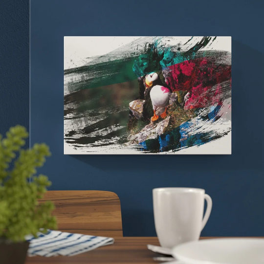 'Atlantic Puffin' Graphic Art Print Poster