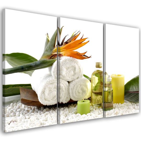 Canvas Print Towel Flowers Oil
