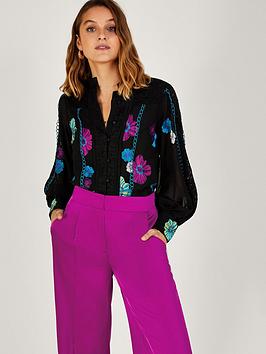 Monsoon Lorraine Lace Embroiderd Blouse