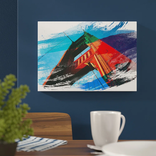 'The Golden Gate Bridge San Francisco California' Graphic Art Print Poster