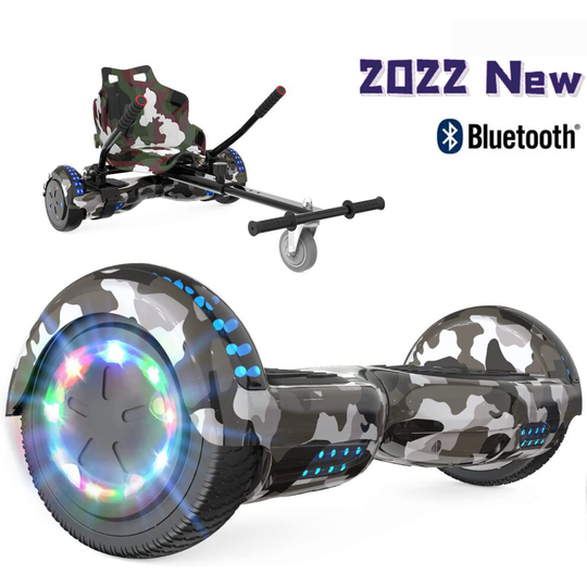 (CAMOUFLAGE+CAMOUFLAGE) Fundot Hoverboards seat Bundle for kids Bluetooth
