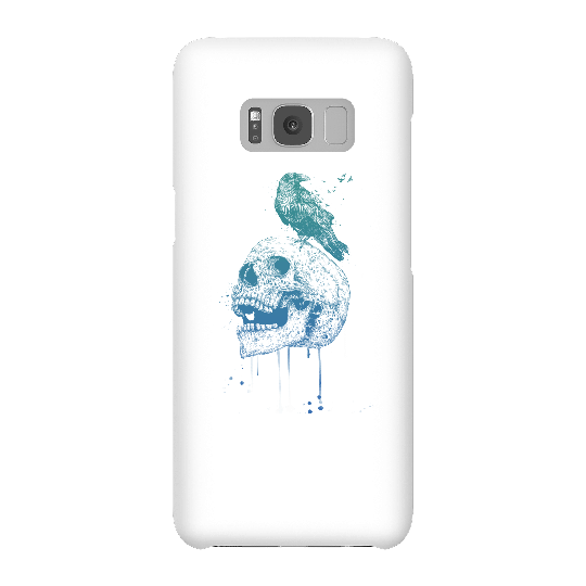 Balazs Solti Skull And Crow Phone Case for iPhone and Android - Samsung S8 - Snap Case - Matte