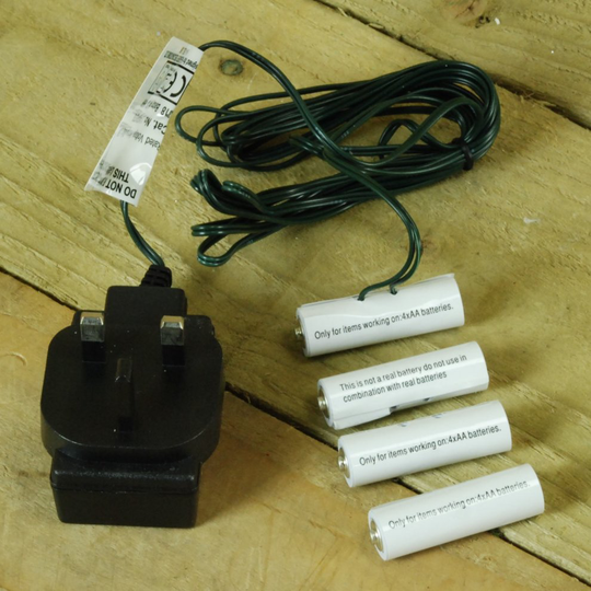 4 x 6V AA Money Saving Battery Replacement Plug In Adapter