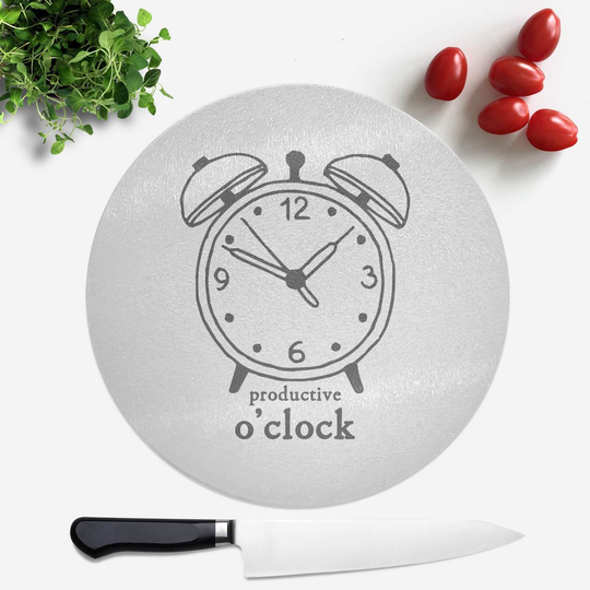 Productive O'Clock Round Chopping Board