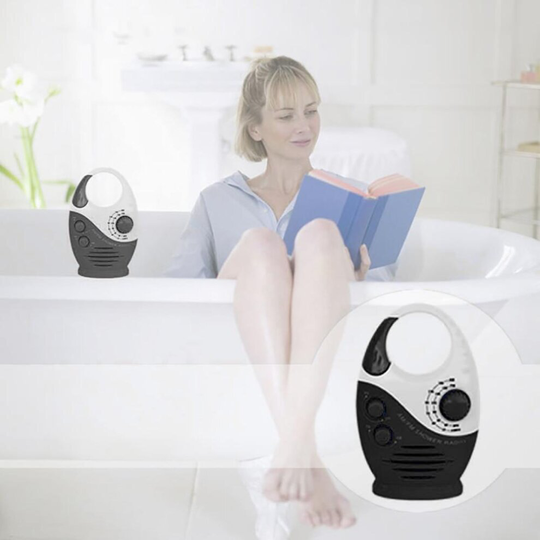 (Type) Waterproof Portable Fm Am Radio Shower, Music Hanging Suit, Bathroom, Bath Cabin, Powerful Hi-fi Speakers
