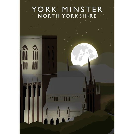 York Minster 2 Night by Richard O'Neil - Graphic Art Print on Paper