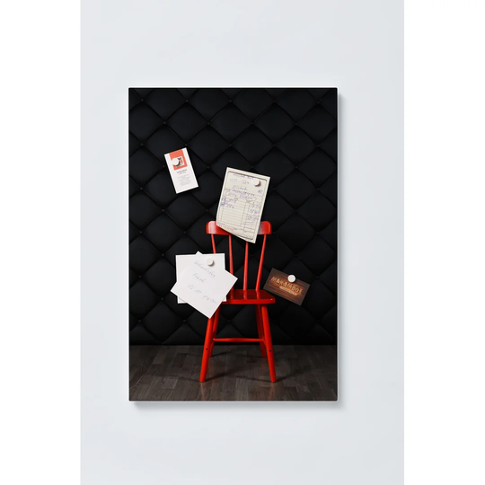 Red Chair Magnetic Wall Mounted Cork Board