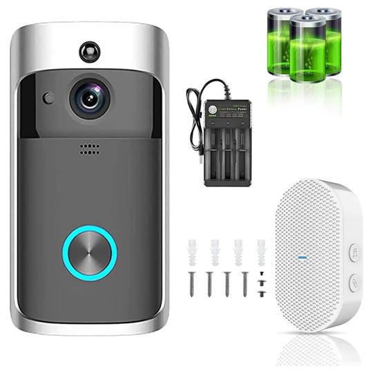 HD Video Doorbell Wireless with Chime Batteries WiFi Home Security Doorbell Camera