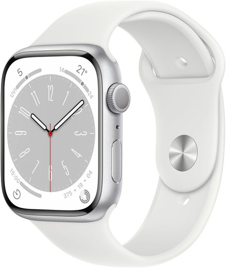 Apple Watch Series 8 GPS 45mm Alu Case/White Sport Band