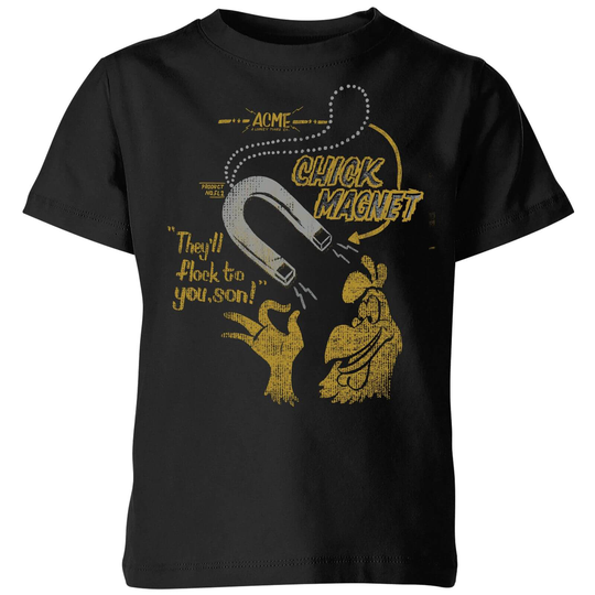 Looney Tunes ACME Chick Magnet Kids' T-Shirt - Black - 3-4 Years - Black