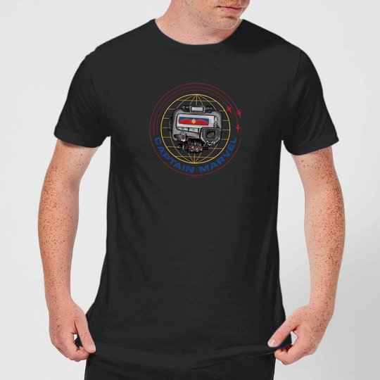 Captain Marvel Pager Men's T-Shirt - Black - XS