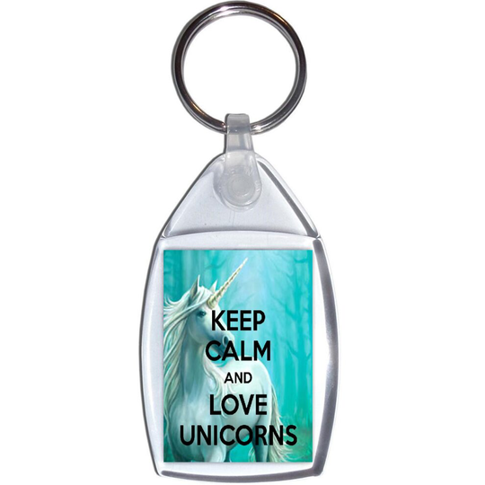 Keep Calm and Love Unicorns - Keyring