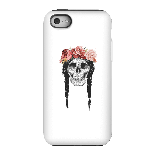 Balazs Solti Skull And Flowers Phone Case for iPhone and Android - iPhone 5C - Tough Case - Gloss