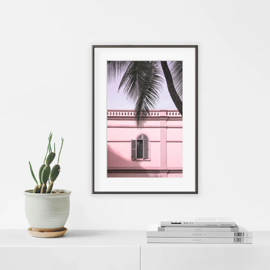 Pink House - Picture Frame Photograph Print on Paper