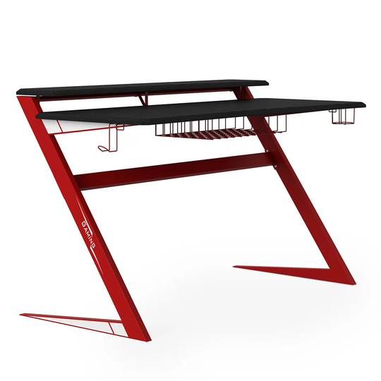 Equinox Alula Gaming Desk - Black/Red