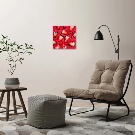 Chopped Strawberries Silent Wall Clock