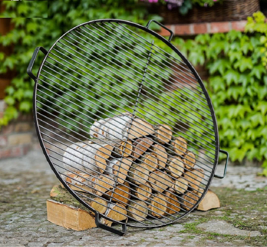 Round Steel Grill 70 Cm With 4 Handles