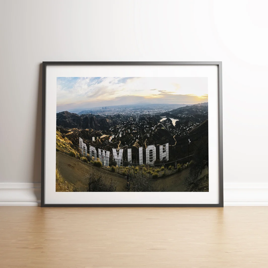 Hollywood Sign from Behind by Vouvart - Picture Frame Photograph