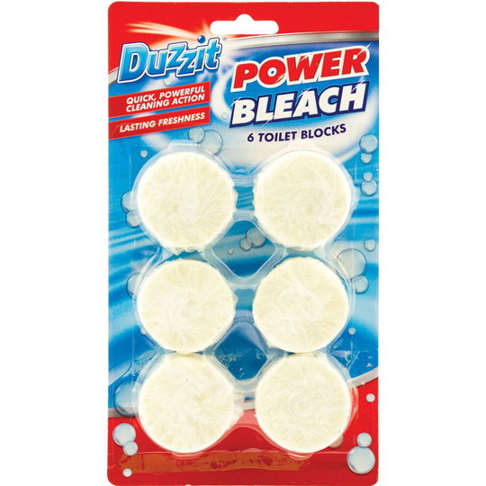 6 Toilet Cleaning Blocks with Bleach Loo Cistern Tablet Block Fresh