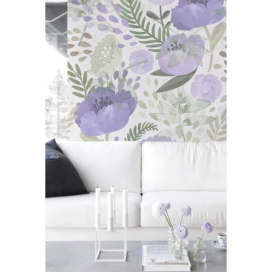 Walllpaper Roll 360X250cm Mural Decoration Wallpaper Material With Print Kitchen Livingroom Bedroom - Poppy Bright