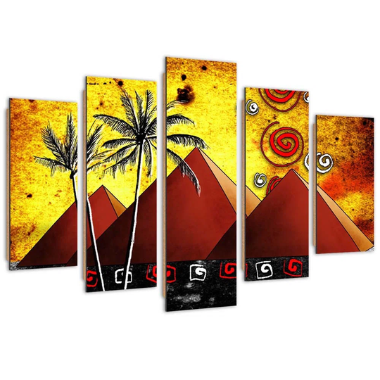 Canvas Print Africa Pyramids Palms