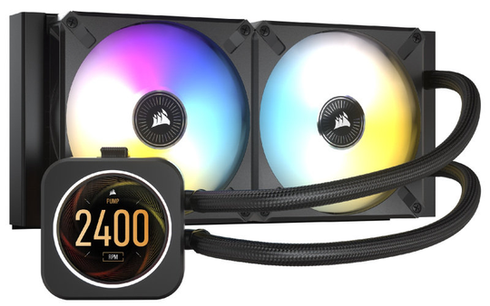 CORSAIR iCUE H100i ELITE LCD Display 240mm Liquid CPU Cooler