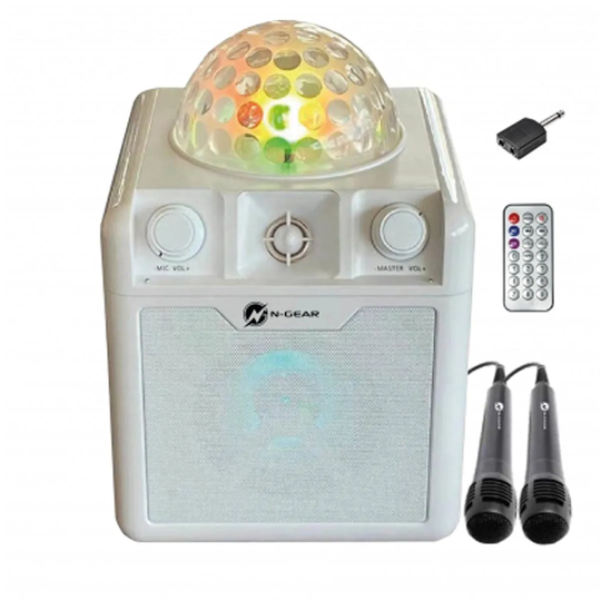 N-Gear Portable Disco Block 410 Karaoke Speaker - White
