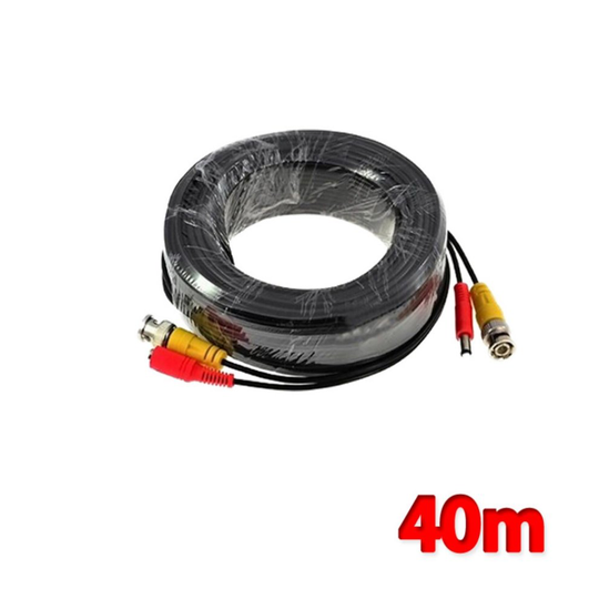 Kabalo 40m BNC Cable for CCTV Camera DVR Video Power Security Surveillance Black