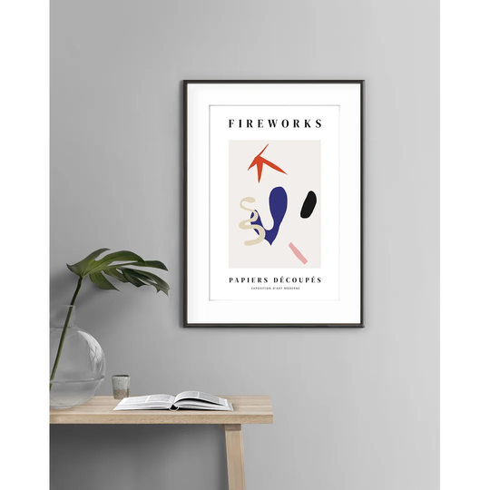 Fireworks - Picture Frame Graphic Art Print on Paper
