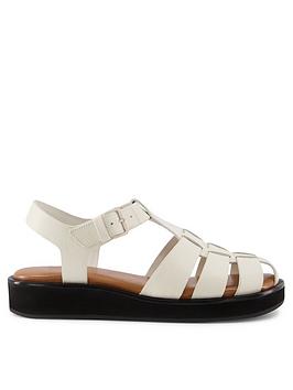 Dune London Loch Leather Fisherman Buckle Sandal