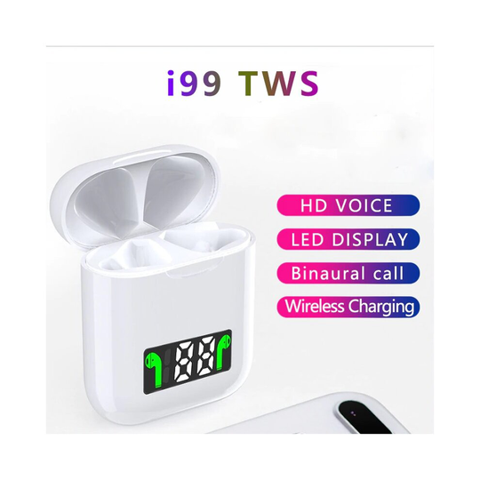i99 TWS Wireless Earphones LED Power Display Touch Control Headset