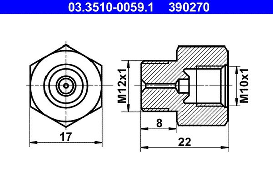Adapter, brake lines 03351000591