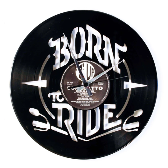 Born to Ride Vinyl for Those Who Love Harleys 30cm Silent Wall Clock
