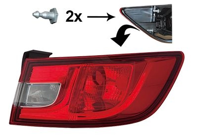 Combination Tail Light 4420932 Van Wezel 4420932