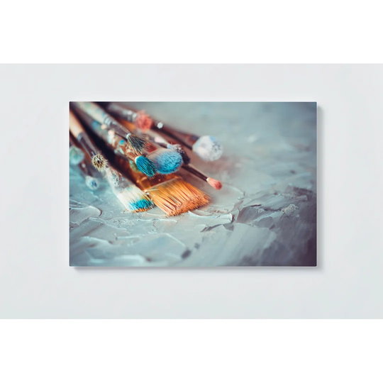 Paintbrushes Motif Magnetic Wall Mounted Cork Board