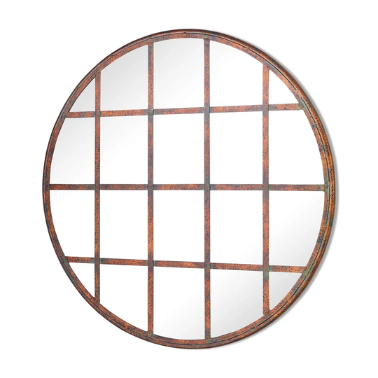 Mirroroutlet Home & Garden Round Circular Shaped Metal Garden Mirror Giving A Window Effect
