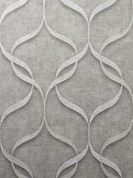 Fine Décor Milano Wave Wallpaper - Grey