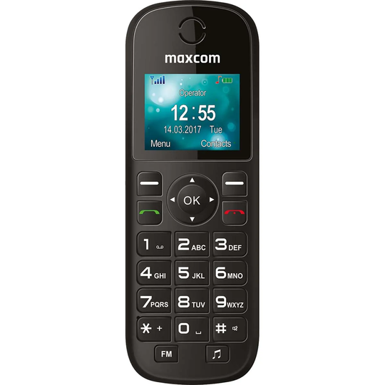 Maxcom Comfort Sim Desk Phone With Desktop Charger And Speakerphone