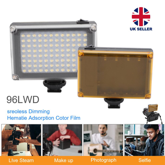 96LED Video Light Studio Rechargable Lamp Photo Wedding Party for DSLR Camera