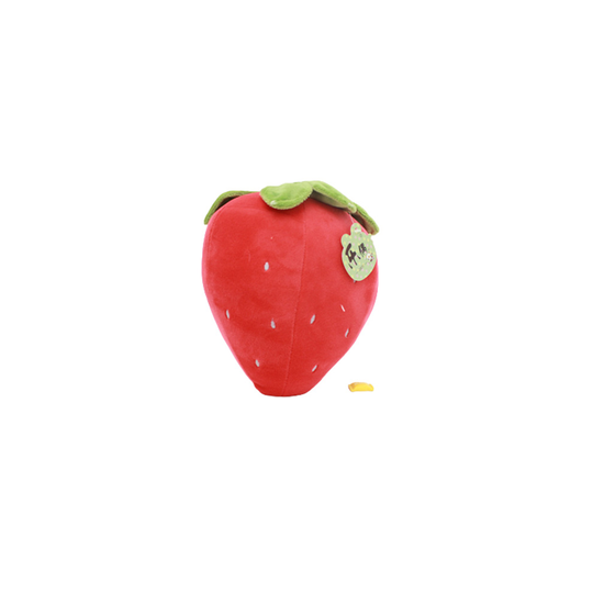 (Strawberry, 10CM) Simulation Vegetables Fruits Plush Toy Strawberry Pumpki Pendant Doll Gift