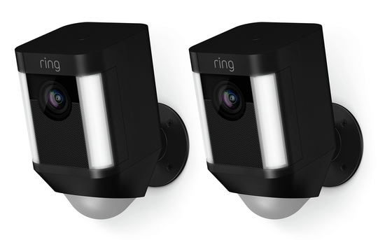 Ring Spotlight Battery Powered Security Camera -2 Pack Black