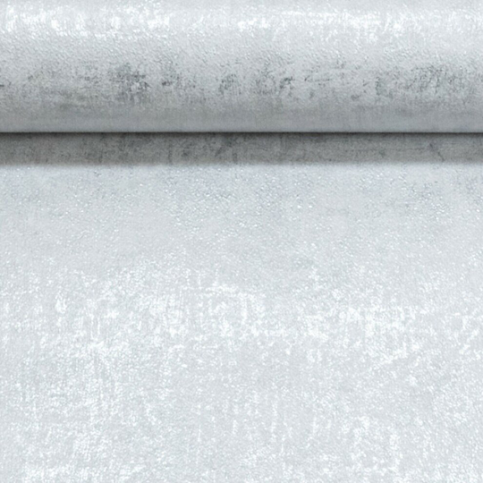 Texture Grey Metallic Silver Plain Distressed Concrete Wallpaper