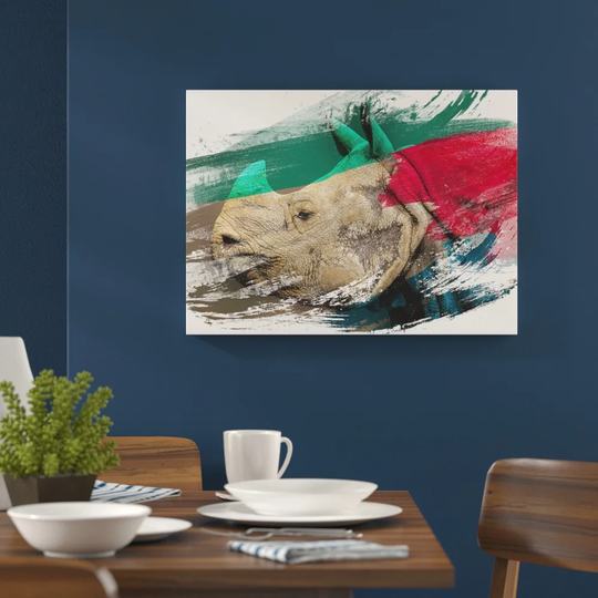 'Rhino in the Wild' Graphic Art Print Poster