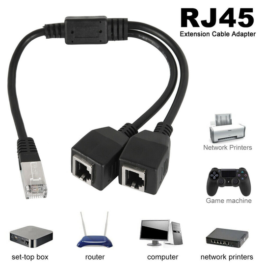 (1 TO 2 Port) RJ45 Splitter Cable Adapter - F/M network splitter
