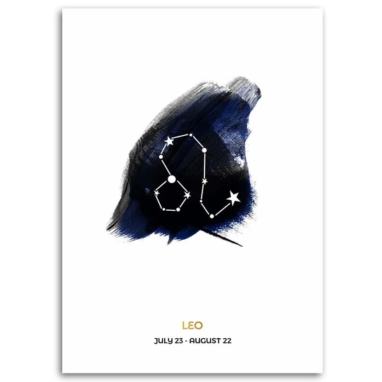 Canvas Print Zodiac Sign Leo