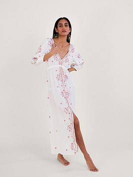 Monsoon Embroidered Maxi Kaftan Dress