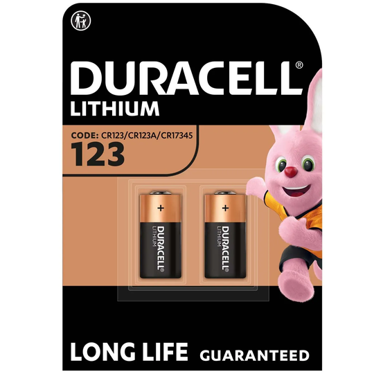 Duracell 123 Ultra Photo Lithium Camera Batteries - 2 Pack