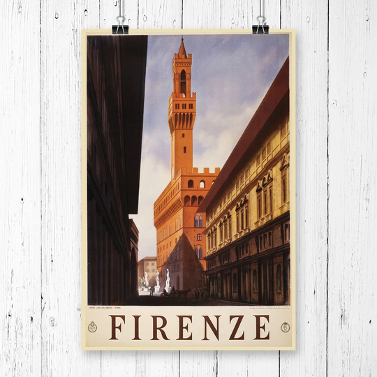 'Vintage Travel Poster Firenze' Vintage Advertisement
